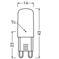 Lampadina a spillo Ledvance LED G9 2.6W 4000K Trasparente 320 lumen 220-240V 300° Non Dimmerabile Bianco Freddo