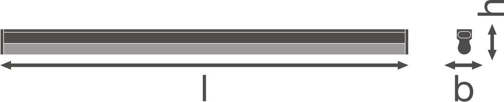 Ledvance LED Linear Compact High Output 600 Surface Light 10W 3000K 1000 lumens White IP20 573mm