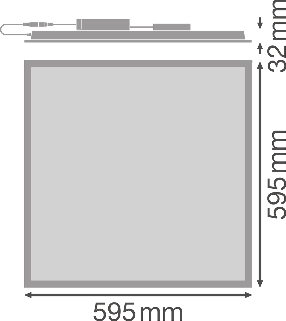 Ledvance Pannello LED Comfort 600 da incasso 28W Power Select 3000K UGR<19 Bianco 595x595mm IP40 Plafoniera