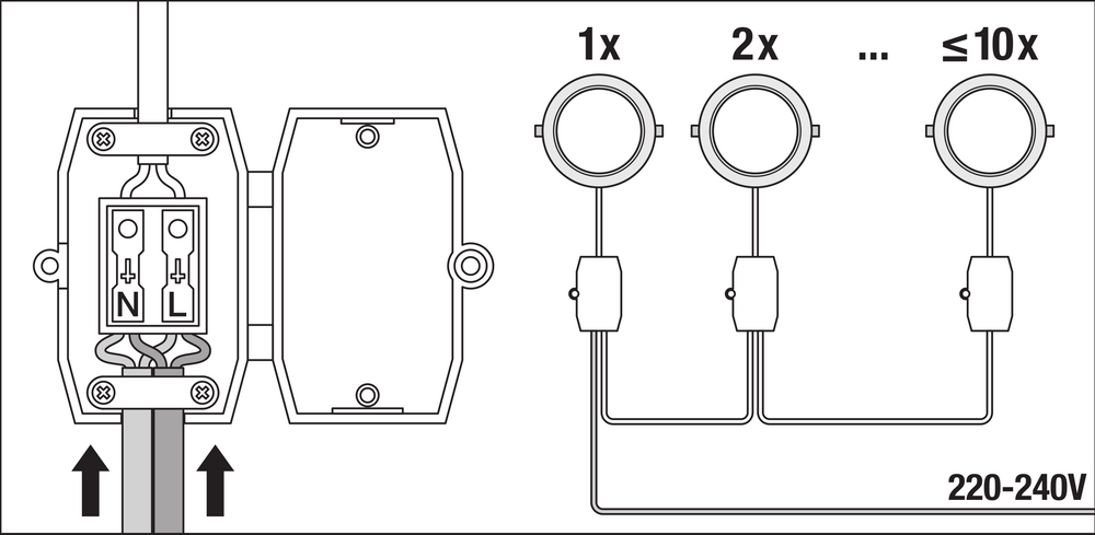 Ledvance Faretto LED slim quadrato da incasso 12W 6500K 1020 lumen Bianco IP20 169x169mm