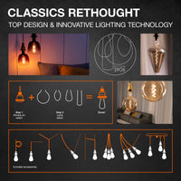 Ledvance Vintage 1906 LED Globo Classico E27 4W 2000K Vetro Dorato 300 lumen IP20 Luce Calda Confortevole