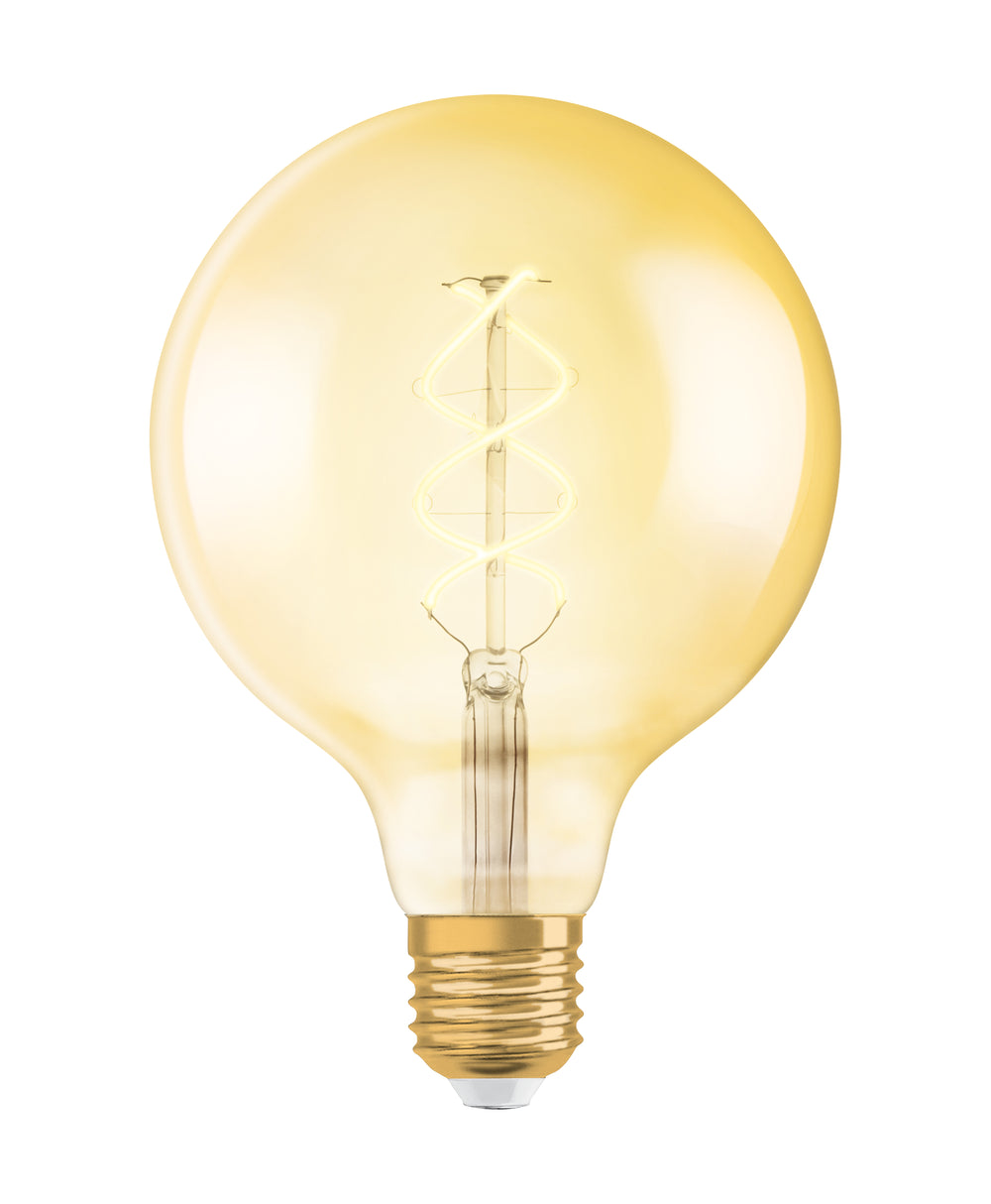 Ledvance Vintage 1906 LED Globo Classico E27 4W 2000K Vetro Dorato 300 lumen IP20 Luce Calda Confortevole
