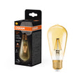 Ledvance Vintage 1906 LED Edison Bulb E27 6.5W 2400K 725 lumens Dimmable Gold Glass