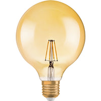 Ledvance Vintage 1906 LED Globo 6.5W E27 2400K Lampadina in Vetro Dorato 720 lumen 220-240V IP20 124mm