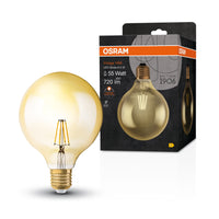 Ledvance Vintage 1906 LED Globo 6.5W E27 2400K Lampadina in Vetro Dorato 720 lumen 220-240V IP20 124mm