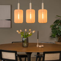 Lampada da terra LED Lucide CORINA, 3xE27, dimmerabile, paralume in tessuto regolabile, illuminazione da interno crema 185cm