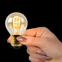 Lampadina a filamento LED Lucide G45, E27 dimmerabile, 3W 2200K Ambra Ø4.5cm