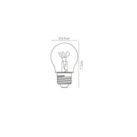 Lampadina a filamento LED Lucide G45, E27 dimmerabile, 3W 2200K Ambra Ø4.5cm