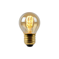 Lampadina a filamento LED Lucide G45, E27 dimmerabile, 3W 2200K Ambra Ø4.5cm