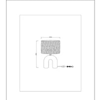 Lampada da tavolo LED Lucide Ronda con portalampada E27, paralume in rattan, base in ceramica, 28x28x45cm Bianco per uso interno
