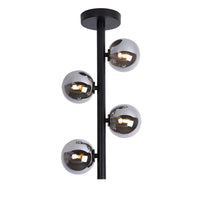 Lucide tycho ceiling light Ø25cm 4xG9 black with 220-240V input