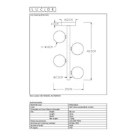 Lucide tycho ceiling light Ø25cm 4xG9 black with 220-240V input