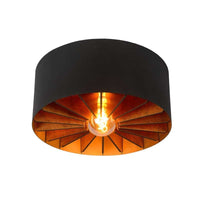 Lucide ZIDANE lampada da soffitto LED Nero Ø40cm 1xE27 IP20 moderna struttura in metallo