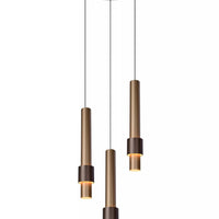 Lampada a sospensione LED Lucide margary 3x4W 2700K caffè 28cm dimmerabile