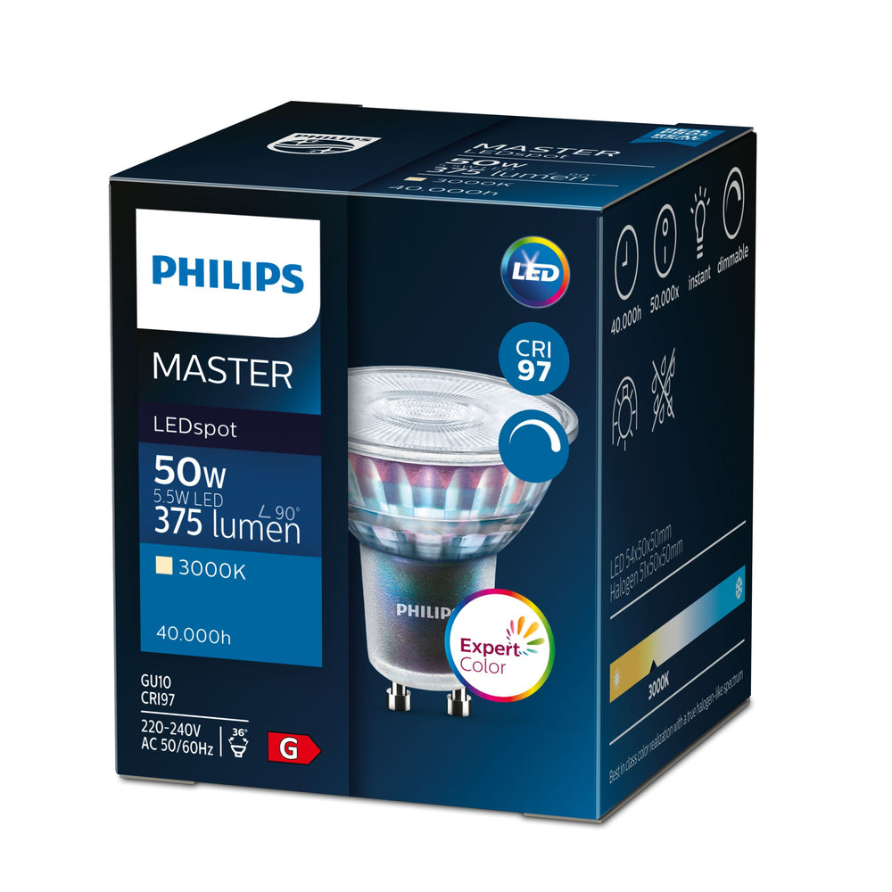 Philips MASTER LEDspot ExpertColor AR111 G53 10.8W 2700K 600 lumen 40° dimmerabile bianco caldo