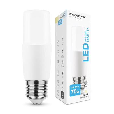 Modee LED lamp E27 T37 9W replaces 72W 4000K cool white light