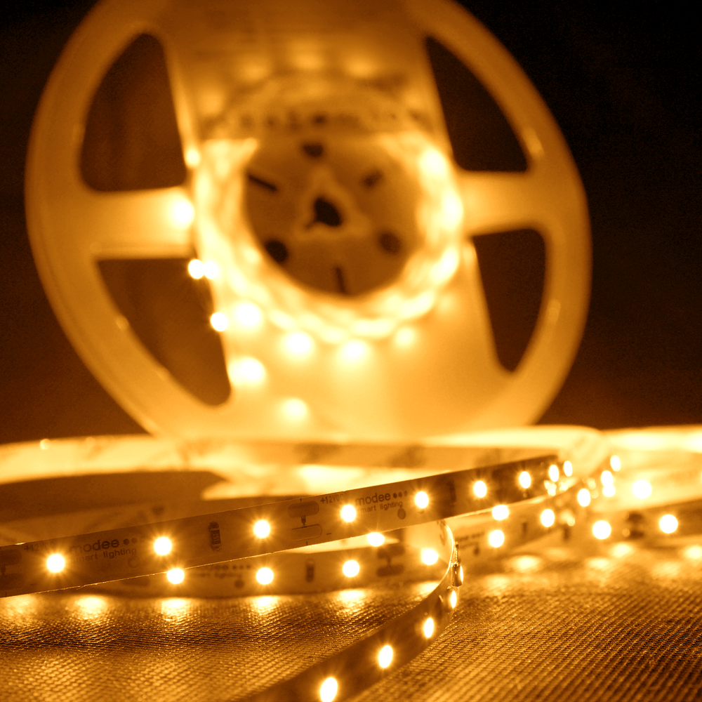 Modee striscia LED silicone 12V 4.8W/m 60LED/m 2700K 540 lumen/m CRI 90 IP65 8mm rotolo 5m