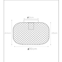 Lucide plafonniere MESH 30cm E27 fitting in black, excluding light source - ideal modern ceiling light for efficient LED lamp, IP20 rated, CE & RoHS certified, 220-240V, easy installation