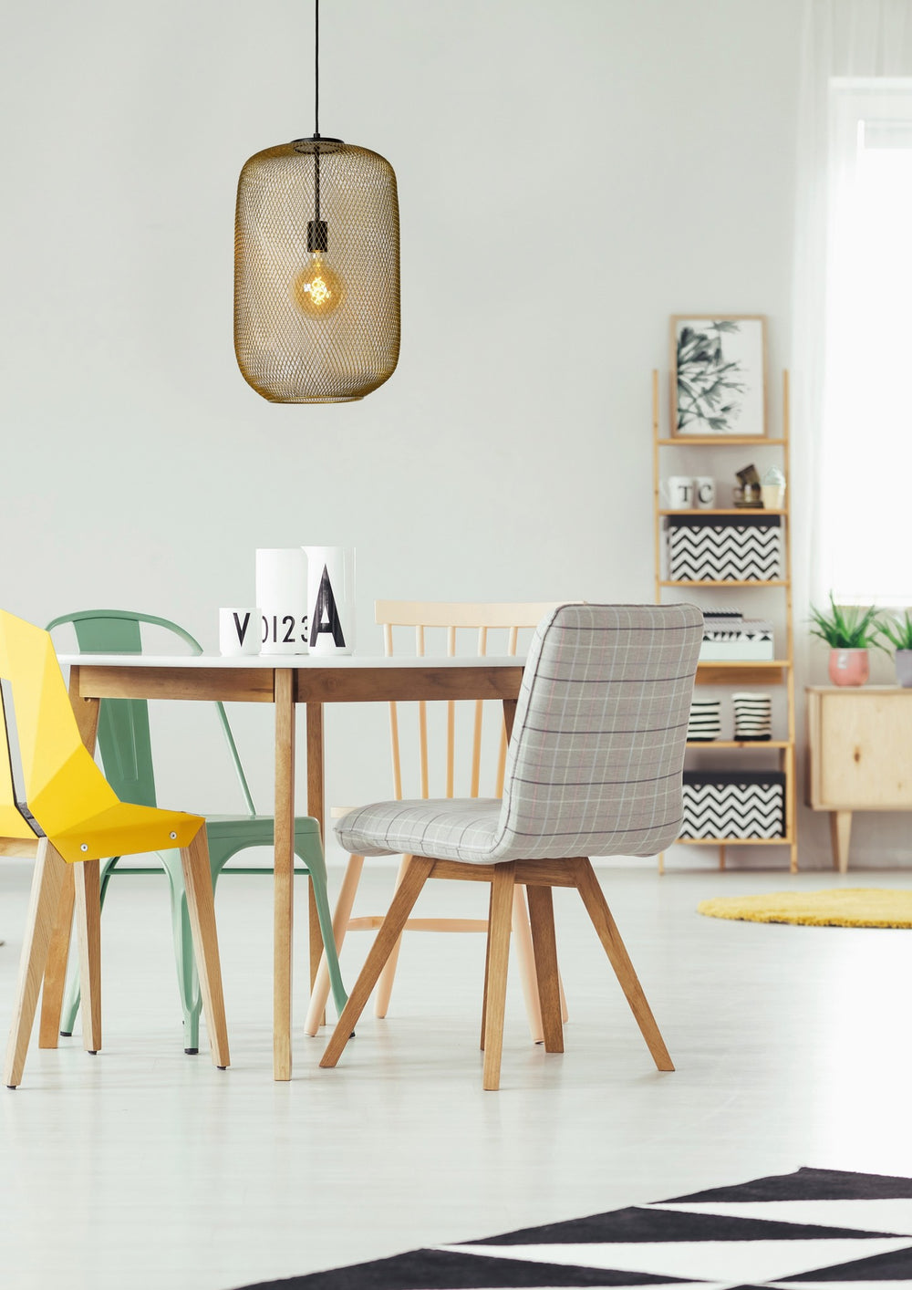 Lampada a sospensione Lucide MESH Ø35cm, attacco E27, metallo oro opaco, altezza regolabile, design cilindrico vintage