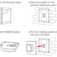 Tsong LED dimmer da parete wireless CCT Nero, IP20, 220-240V, certificato CE RoHS