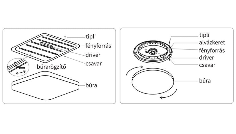 Lampada LED da soffitto Modee 96W 3CCT dimmerabile 9120 lumen Ø510mm alluminio-plastica IP20 vetro satinato