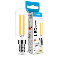 Modee Filamento LED Tubo T25 3.5W E14 4000K 350 lumen 360° Lampadina in Vetro IP20 >80CRI