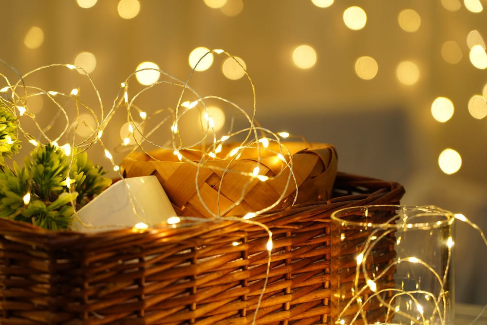 Modee Luci di Natale a stringa LED 5m 50LED 3000K bianco caldo filo di rame a batteria IP20 uso interno