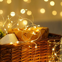 Modee LED Christmas String Light Copper Wire 100LED 10m Warm 3000K Battery Powered IP20 Indoor