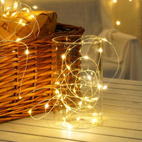 Modee LED Christmas String Light Copper Wire 100LED 10m Warm 3000K Battery Powered IP20 Indoor