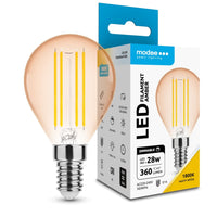 Modee Lampadina LED Filament Amber Globo Mini G45 4W E14 1800K 300 lumen 320° dimmerabile