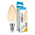 Modee Lampadina LED Filamento Candela C35 4W E14 Ambra 1800K 360 lumen 320° Luce Calda