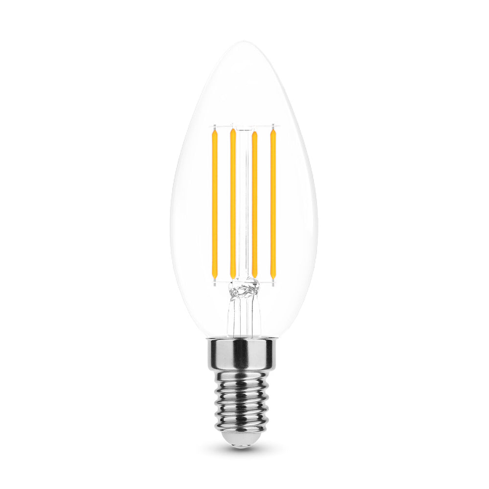 Modee LED Filament Candela C35 7W E14 2700K dimmerabile 360° lampadina in vetro 806 lumen CRI 80 IP20