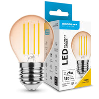 Modee LED Filament Globo Mini G45 4W E27 Ambra 1800K 360 lumen 320° IP20