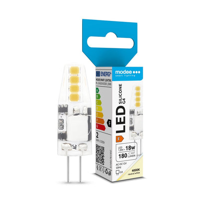 Lampadina a LED G4 in silicone Modee 1.8W 12V AC/DC 4000K 180 lumen non dimmerabile faretto IP20