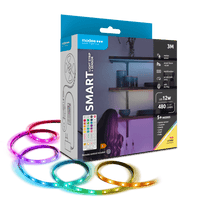 Modee LED Smart Strip 12W 3M IP20 con Telecomando, Sensore, RGB + 2700K 480 lumen per illuminazione flessibile