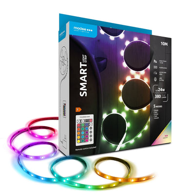 Modee Striscia LED Smart Light 24W 220-240V IP20 RGB 380 lumen 10M con telecomando