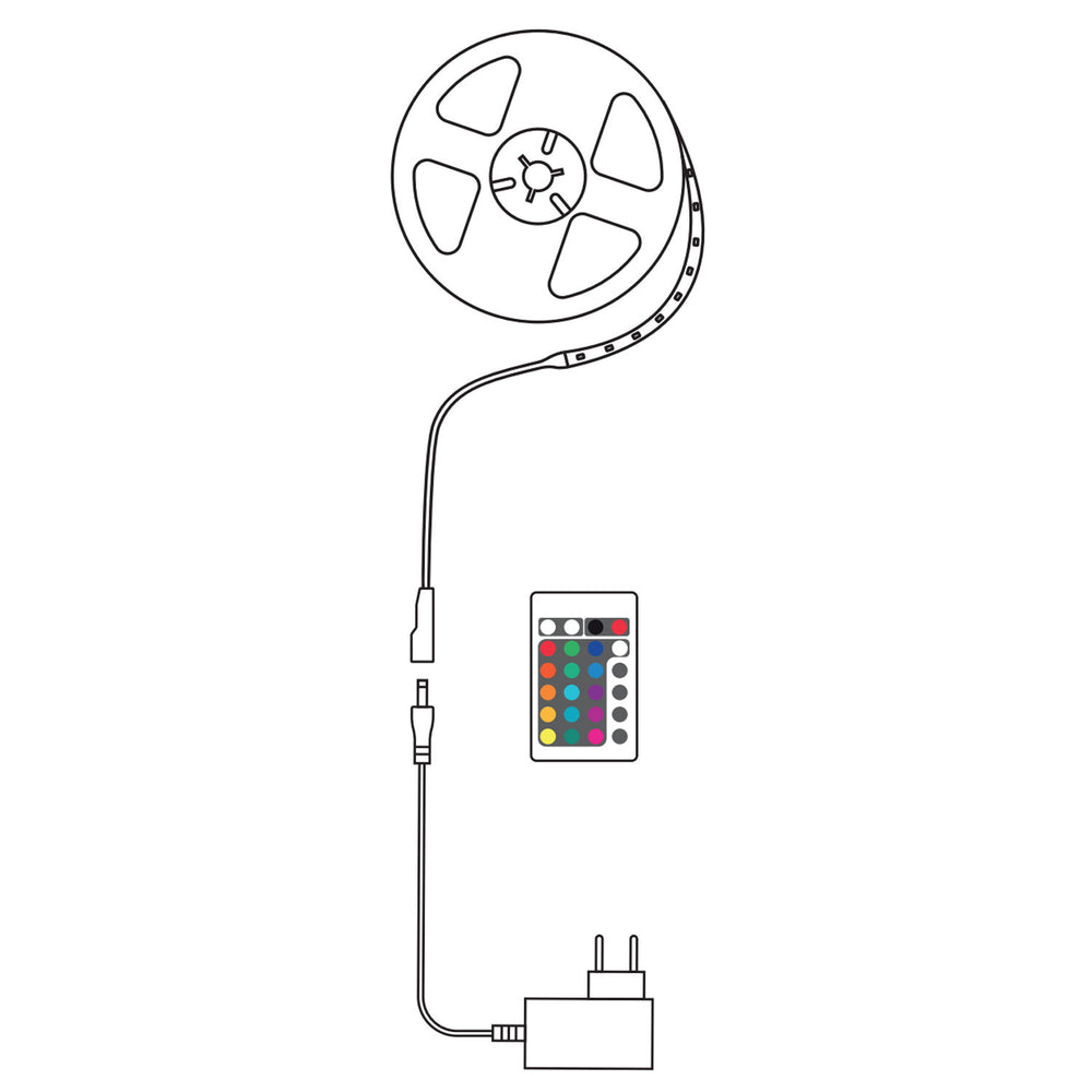 Modee LED Smart Strip Light 24W 220-240V IP20 RGB 380 lumens 10M with remote control