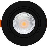 LCB LED recessed spotlight 95mm Black IP65 5W 420 lumens Dim to Warm 2200K-3000K cutout 80mm dimmable 230V