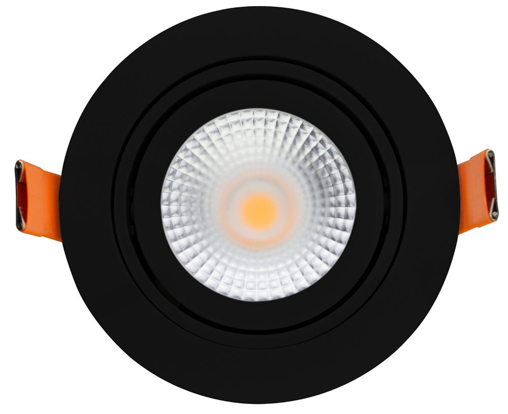 LCB Faretto LED da incasso 95mm Nero IP65 5W 420 lumen Dim to Warm 2200K-3000K foro 80mm dimmerabile 230V