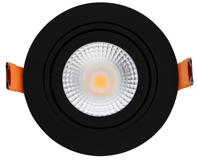 LCB LED recessed spotlight 95mm Black IP65 5W 420 lumens Dim to Warm 2200K-3000K cutout 80mm dimmable 230V