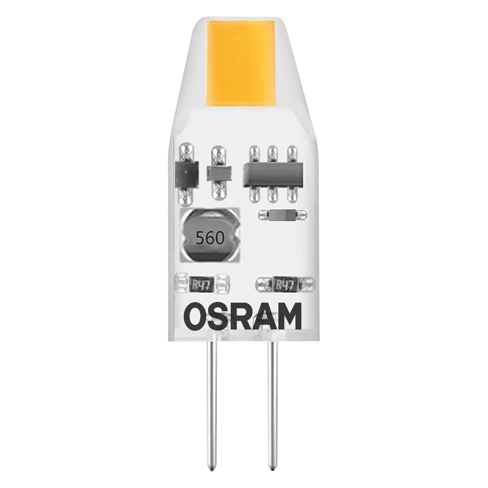 OSRAM LED G4 Pin Micro 12V 1W 2700K Clear Warm White 100 lumens 300° Non-Dimmable IP20 Lamp