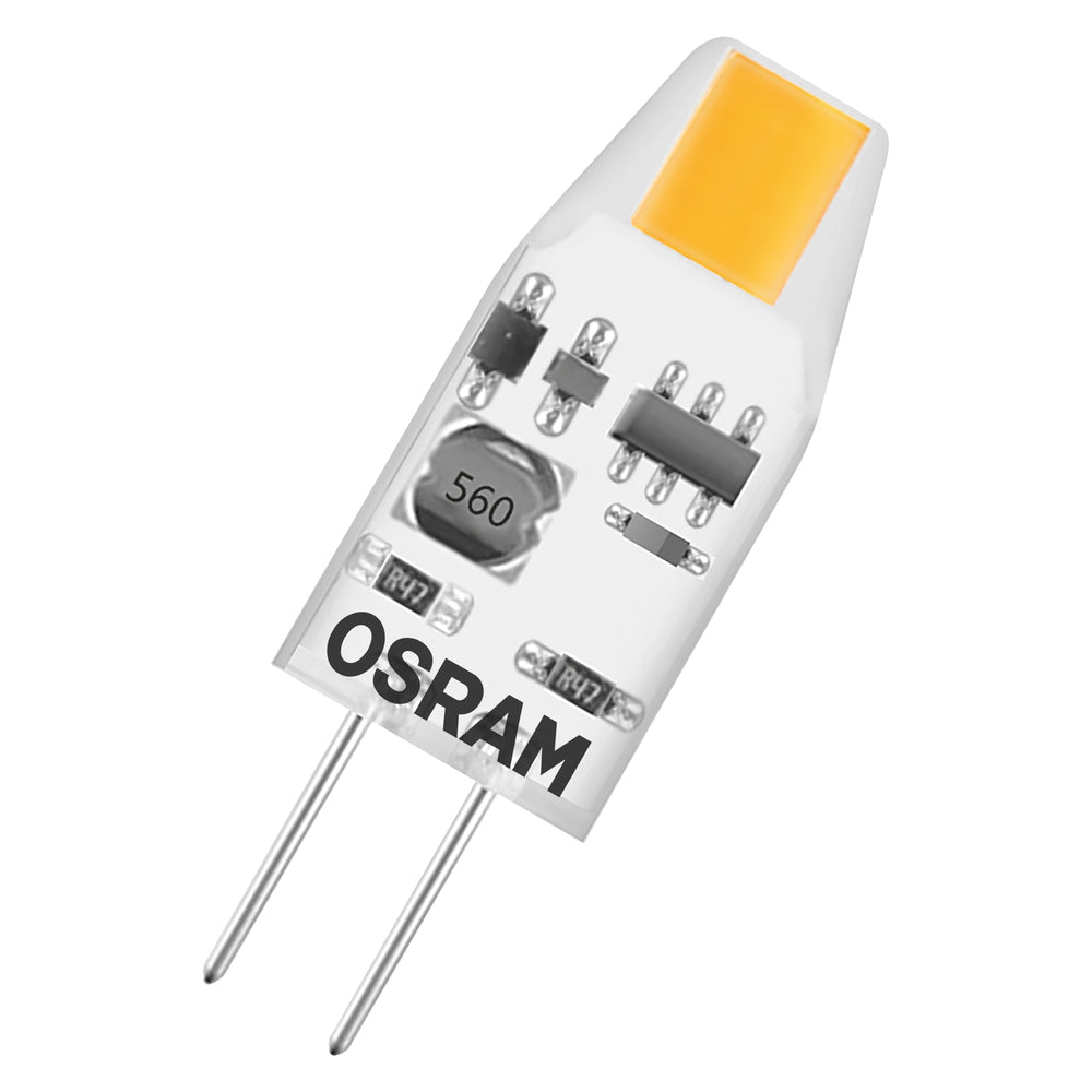 OSRAM LED G4 Pin Micro 12V 1W 2700K Clear Warm White 100 lumens 300° Non-Dimmable IP20 Lamp
