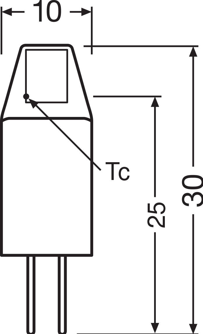 OSRAM LED G4 Pin Micro 12V 1W 2700K Clear Warm White 100 lumens 300° Non-Dimmable IP20 Lamp