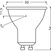 Performance LED Spot Reflector GU10 PAR16 4.5W 350 lumens 2700K 36D dimmable replaces 50W