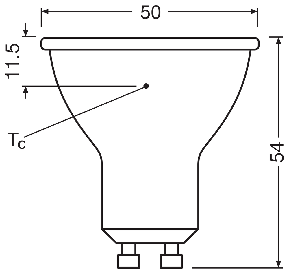 Faretto LED Performance GU10 PAR16 4.5W 350 lumen 2700K 36D dimmerabile sostituisce 50W