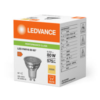 Faretto LED Performance Riflettore GU10 PAR16 6.9W 575 lumen 60D 3000K Bianco Caldo sostituisce 80W