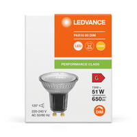 Performance LED Spot Riflettore GU10 PAR16 7.9W 2700K 650 lumen 120D dimmerabile alto CRI sostituisce 51W