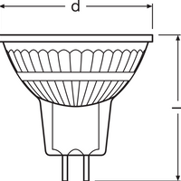 Faretto a LED Performance GU5.3 MR16 2.6W 4000K 210 lumen 36D Bianco Freddo, sostituisce alogena 20W