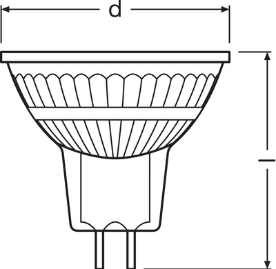 Faretto LED Performance GU5.3 MR16 5W 345 lumen 2700K dimmerabile 36D sostituisce 35W