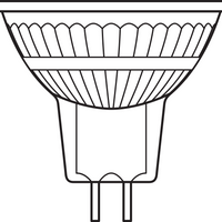 Faretto LED ad alte prestazioni GU5.3 MR16 5W 345 lumen 36D 4000K Bianco Freddo dimmerabile sostituisce 35W